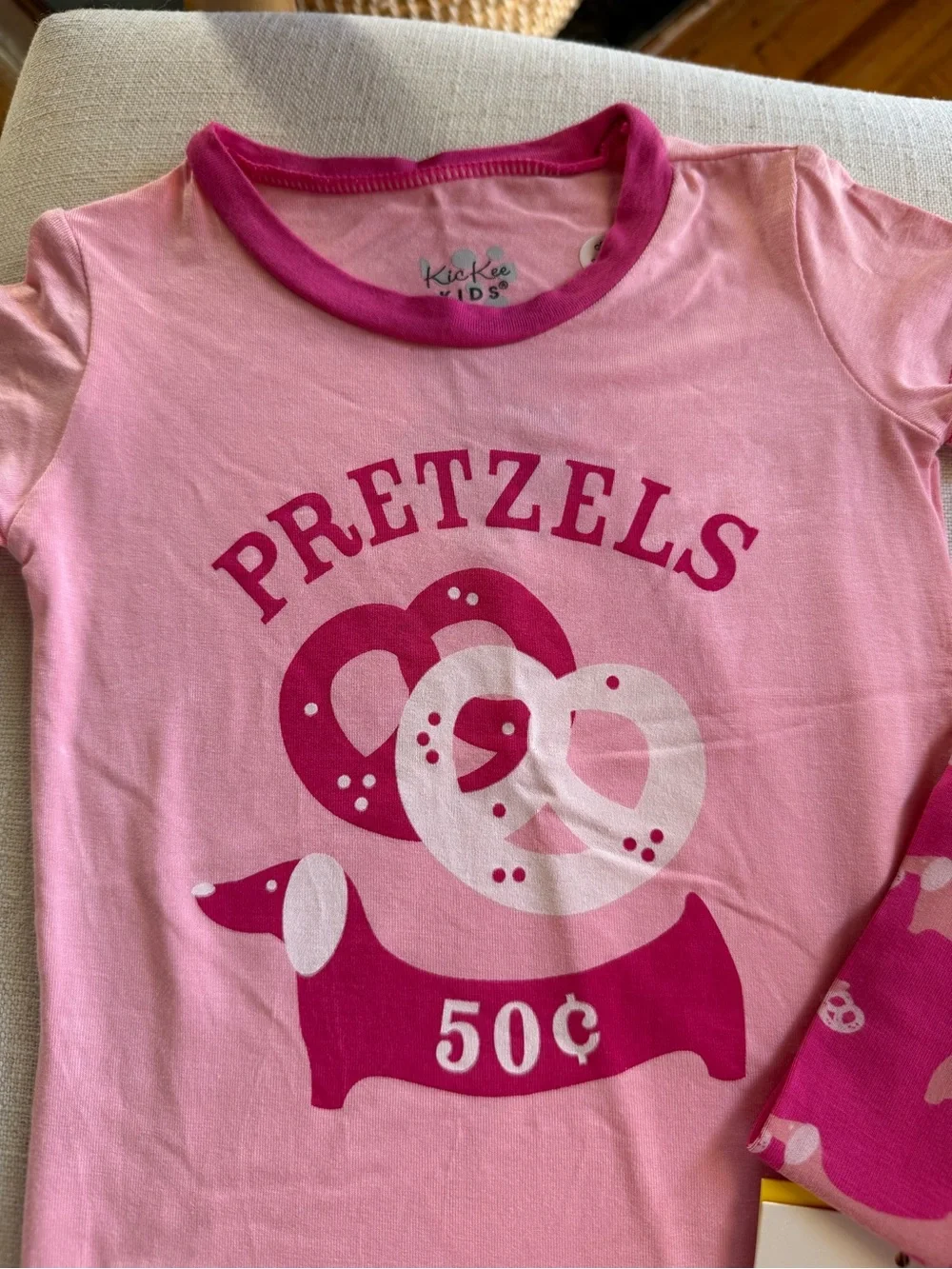 Kickee Pants Pink Pretzels Short Sleeve Pajama Set